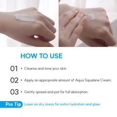 Gentle S.NATURE Aqua Squalane Cream suitable for sensitive skin.