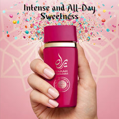 SAADAH Yarah Candilicious label back with branding and care notes