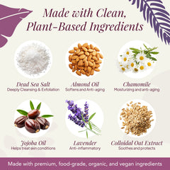 Saavy Naturals organic ingredients closeup featuring nourishing oils for skin.