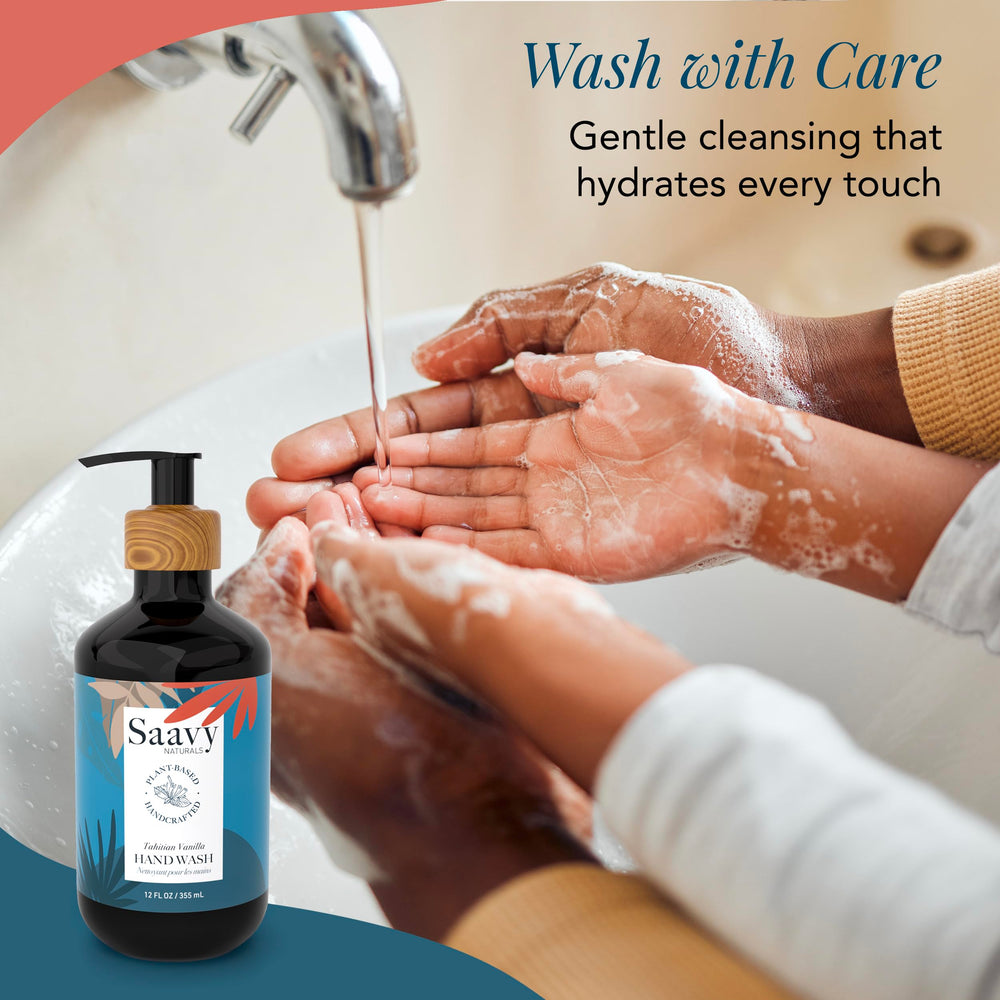 Saavy Naturals Hand Wash with Aloe Vera nourishes while cleansing.
