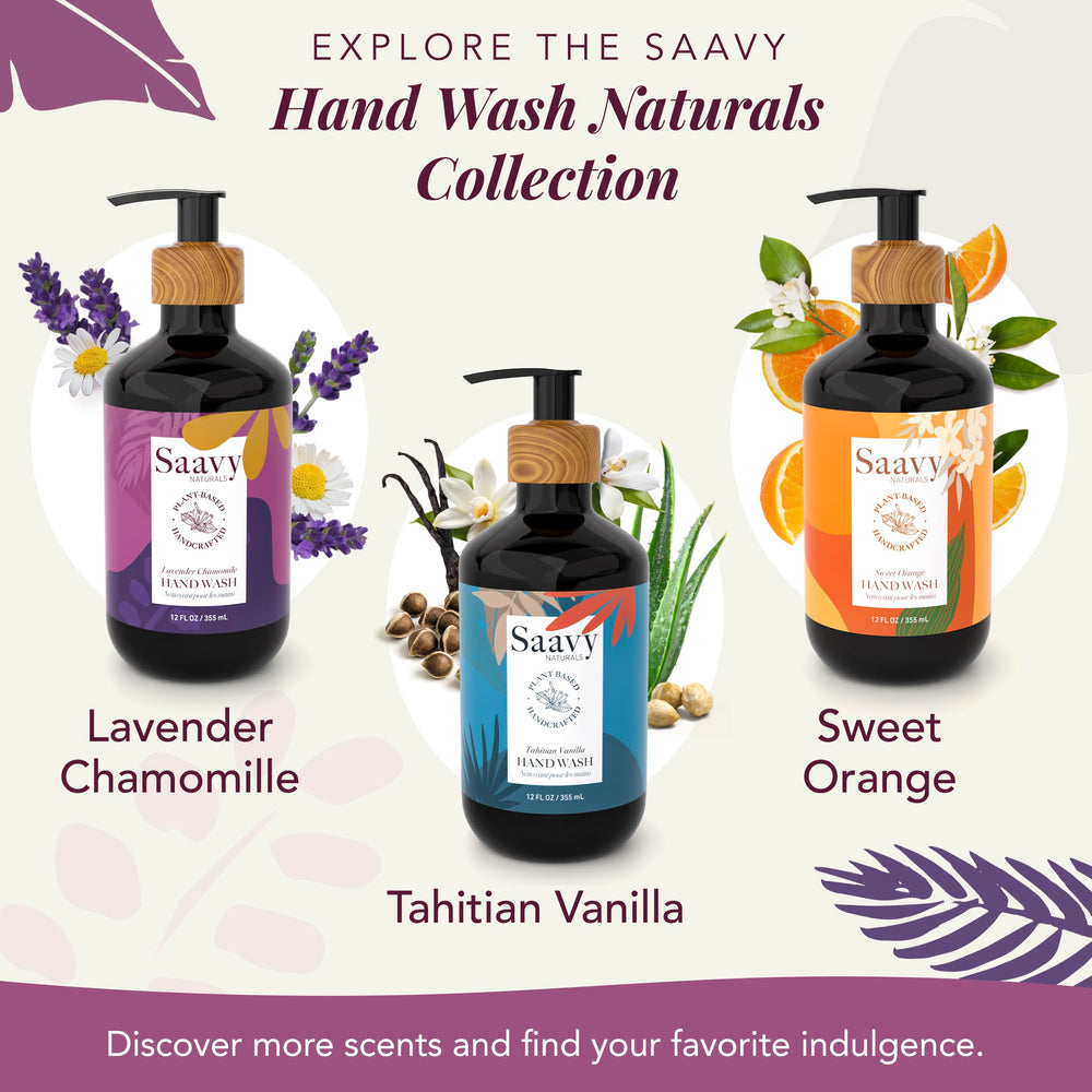 Saavy Naturals 2-pack hand wash set for convenient multi-use or gifts.
