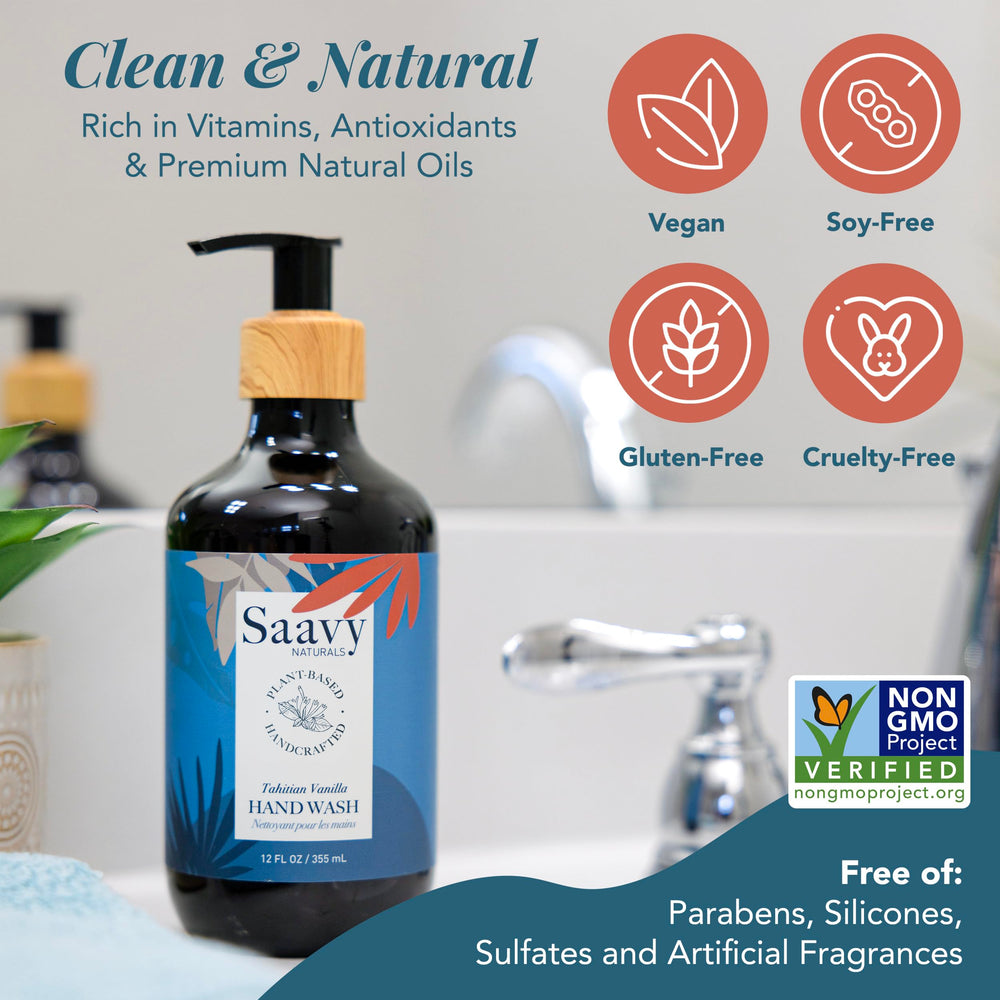 Sulfate-free formula from Saavy Naturals ensures gentle cleansing.