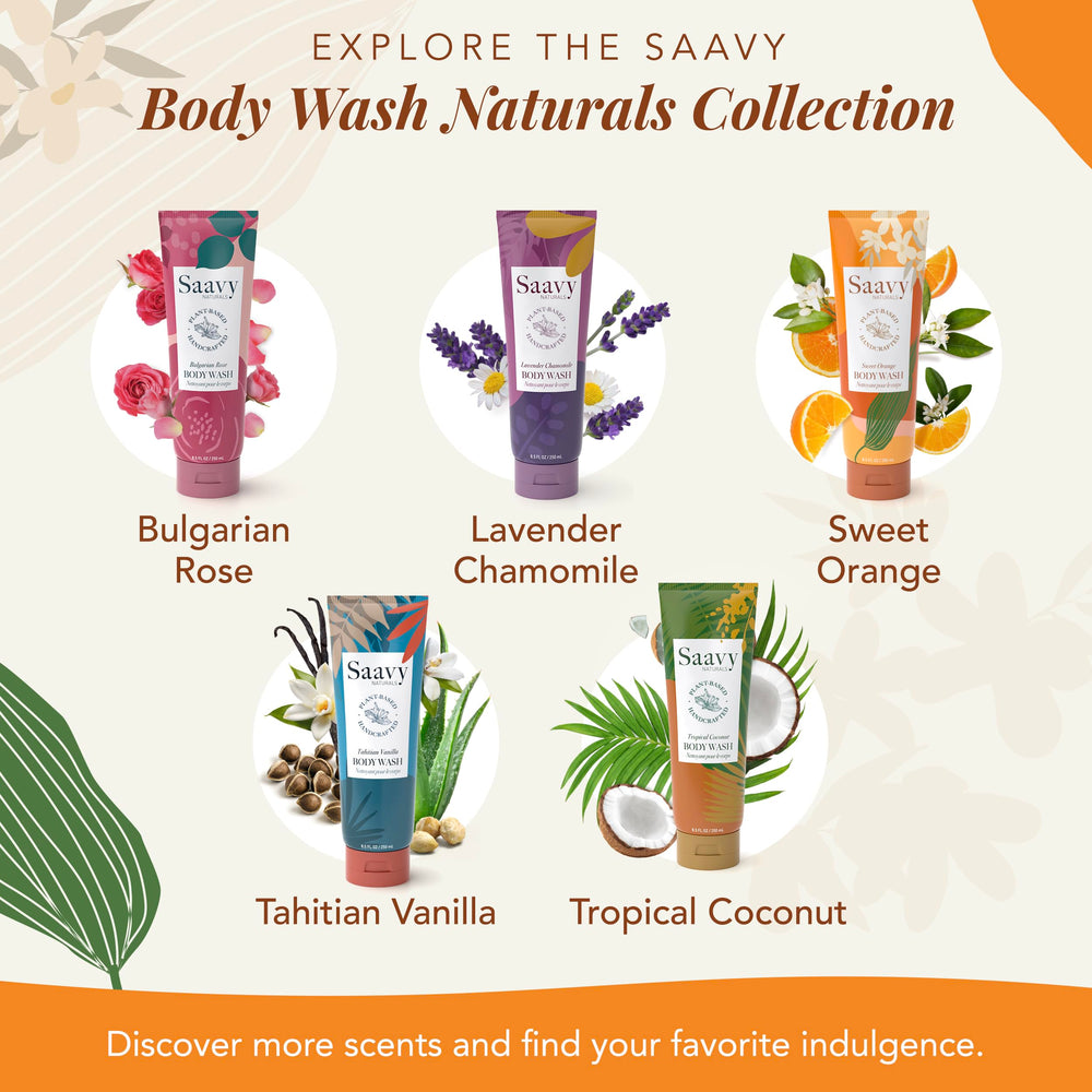 Saavy Naturals 2-pack on vanity shelf for convenient daily cleansing.