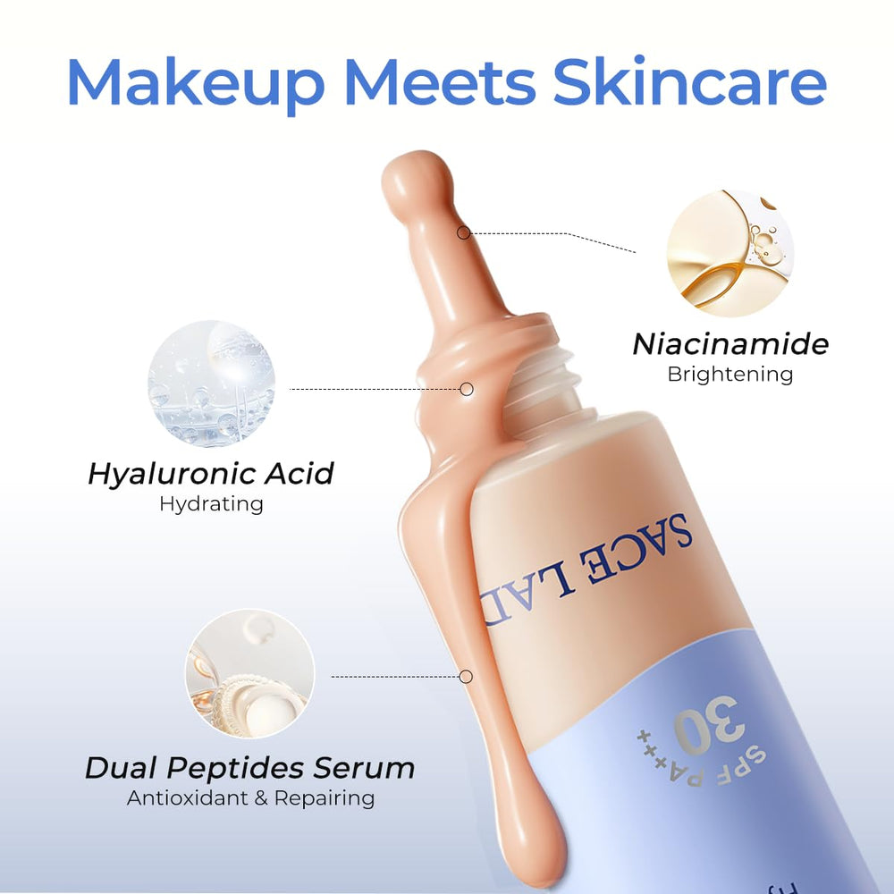 SACE LADY Niacinamide brightening swatch shows even skin tone.