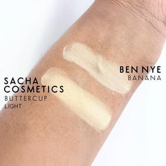 Sacha Buttercup close-up of pore-blurring texture.