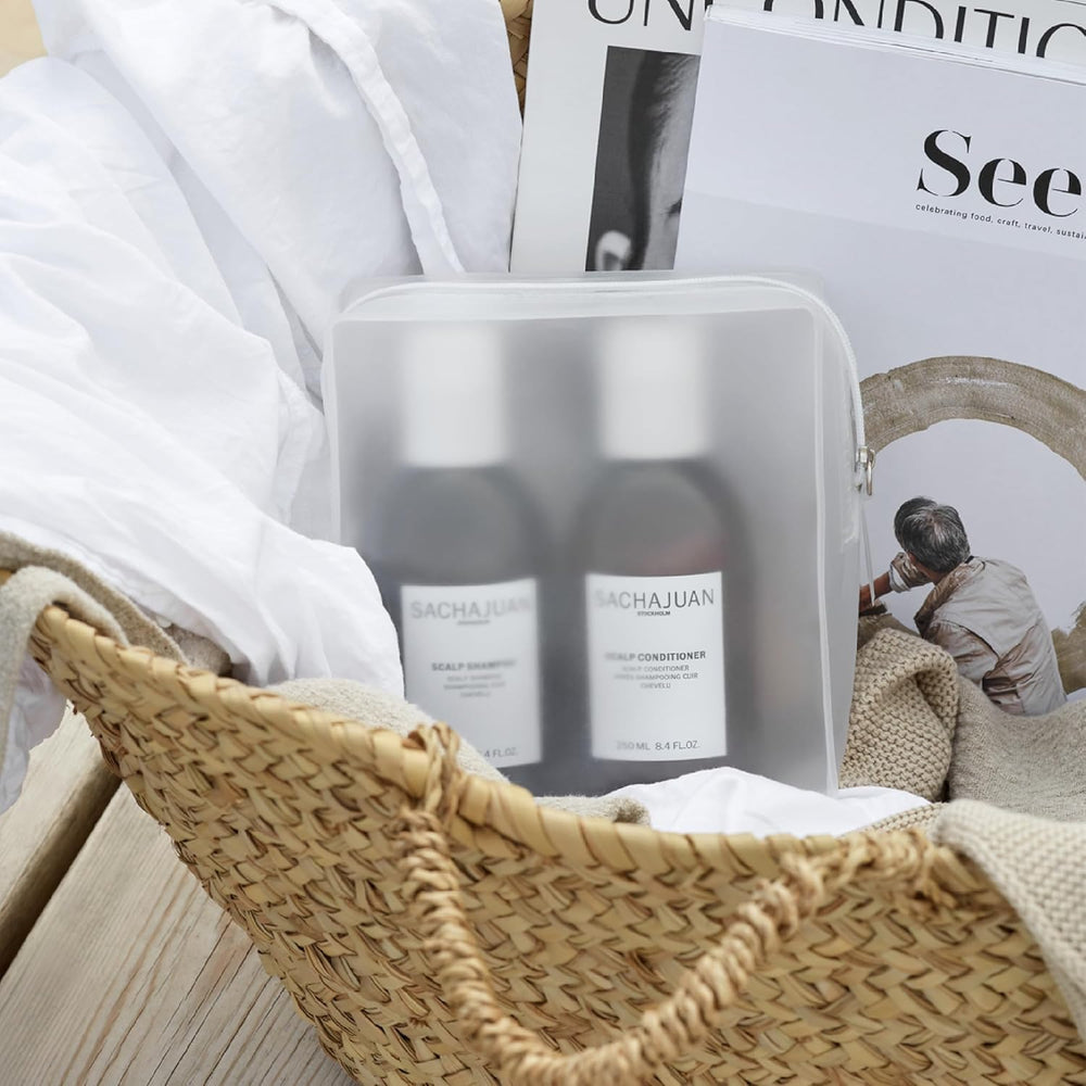 SACHAJUAN scalp shampoo featuring Ocean Silk Technology hydrates and strengthens hair.