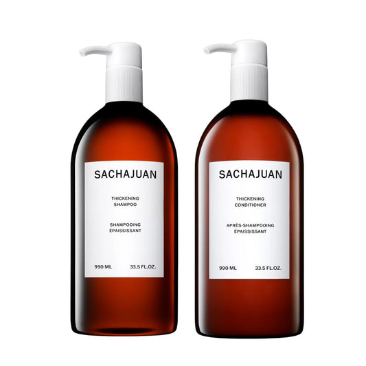 SACHAJUAN Thickening Shampoo bottle front shows volume-boosting formula