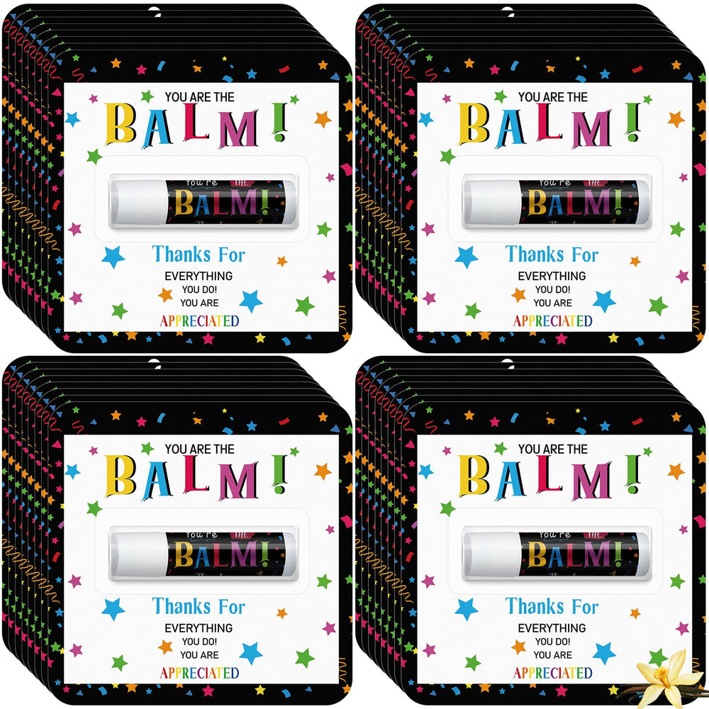 Sacubee 30-pack lip balm packaging for bulk gift distribution.