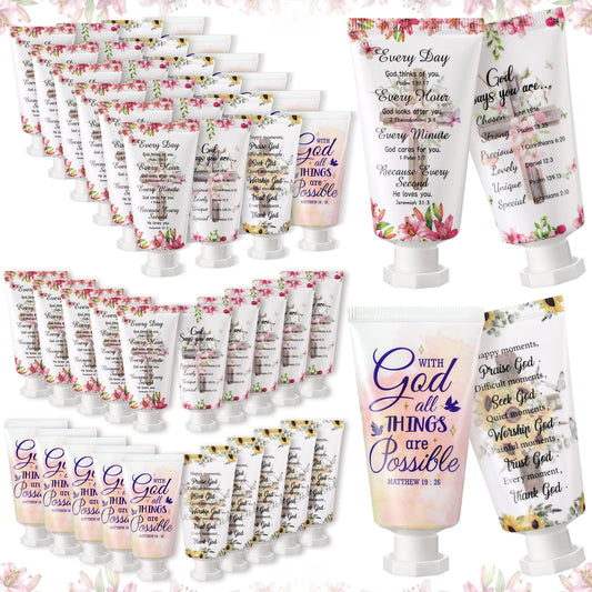 Sacubee Christian hand cream bulk packaging with cross design for easy gifting.