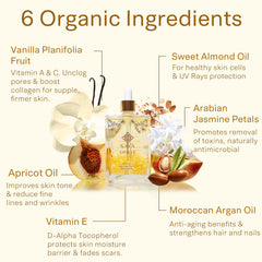 After-shower SAFA Vanillé Oil seals moisture on skin