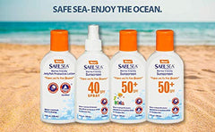Safe Sea sunscreen applied on arm during outdoor hike