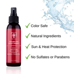 Post-shower routine with Sai Zen scalp spray supports healthy-looking hair.