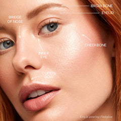 Saie Glow Sculpt cream highlighter uses diffused pigment for lift.