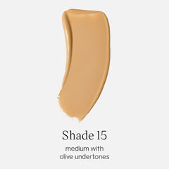 Saie Glowy Super Skin Tint shake to activate the skincare serum blend