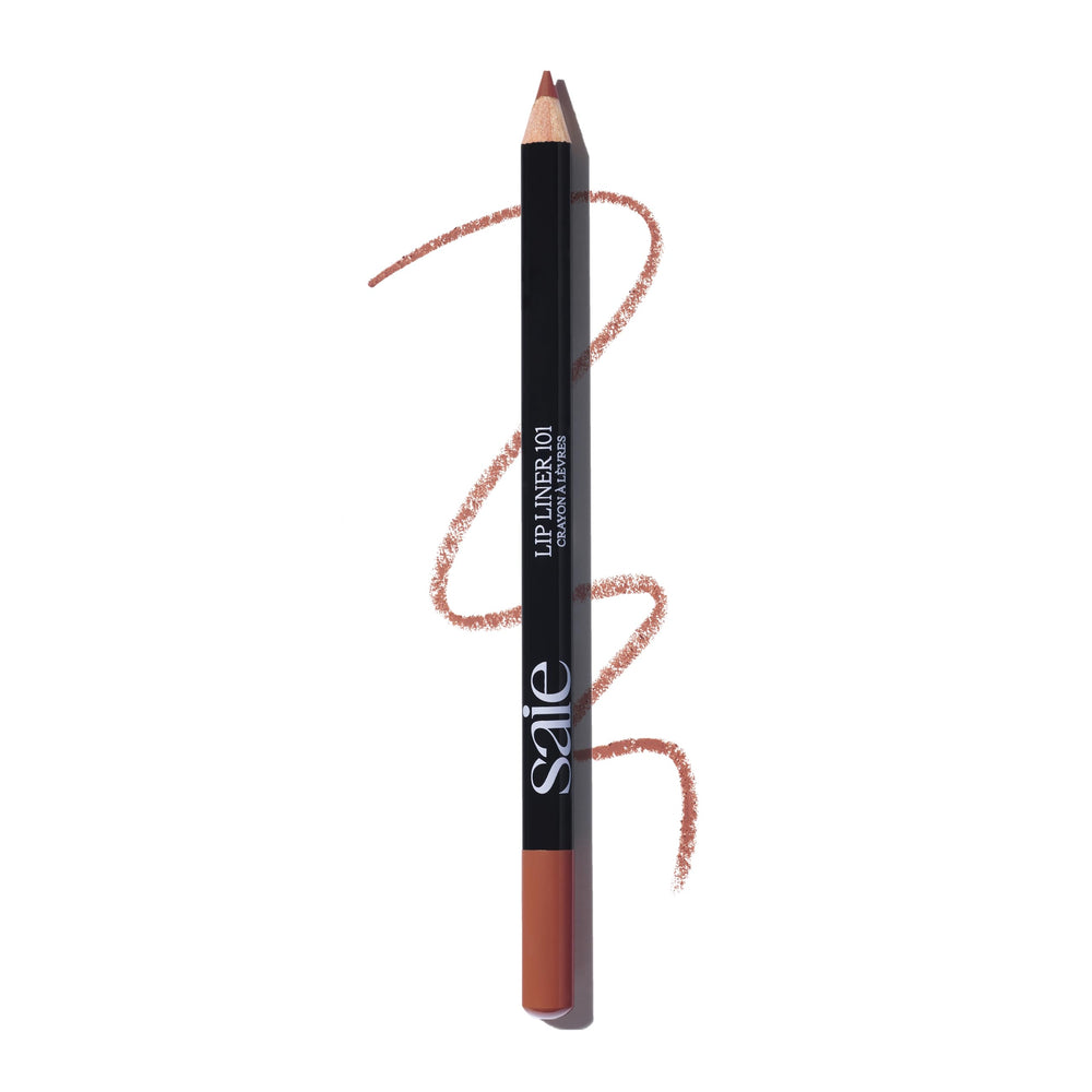 Saie Lip Liner 101 cream-glide swatch showing smooth, precise application
