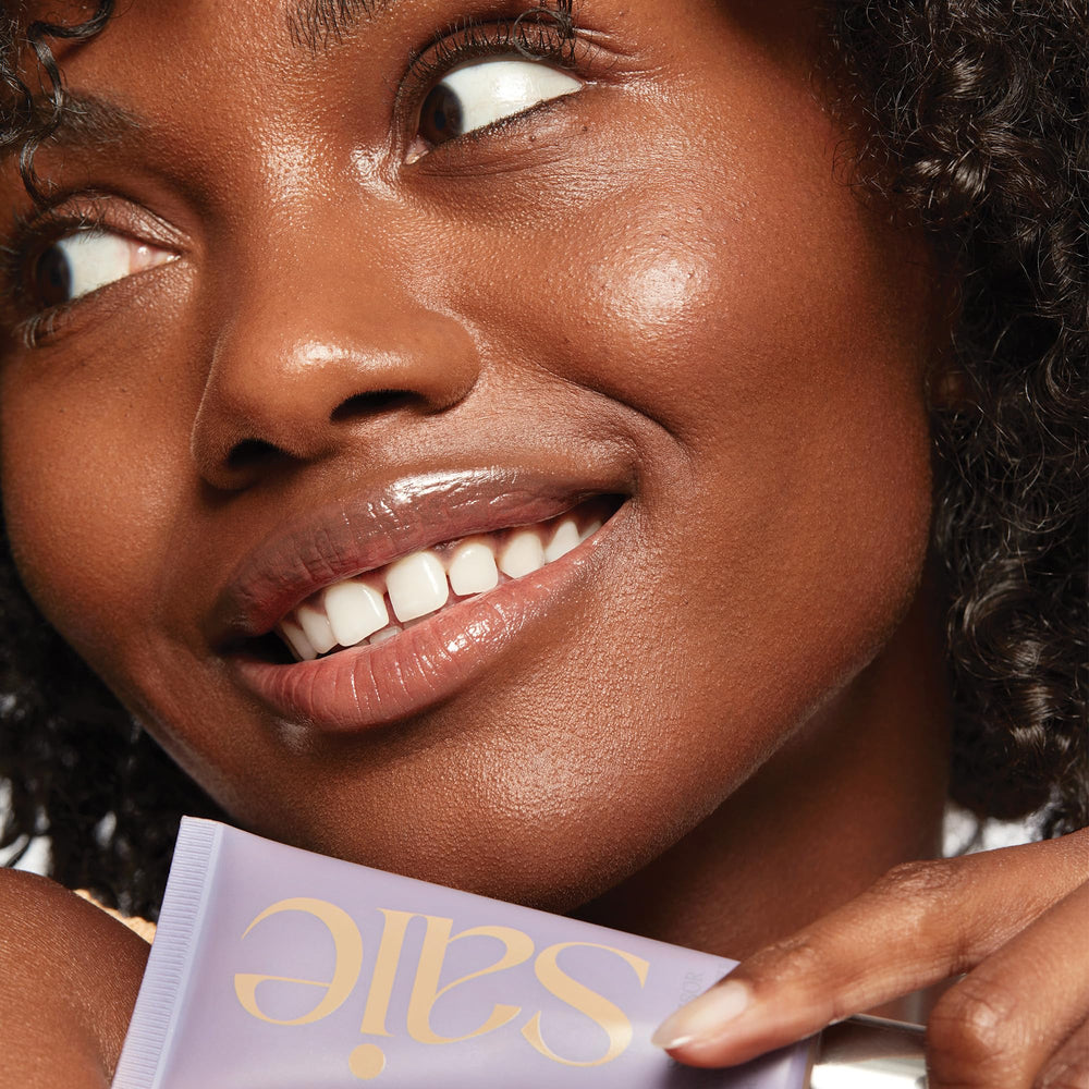 Saie Sunvisor encapsulated Vitamin C—brightening potential on skin.