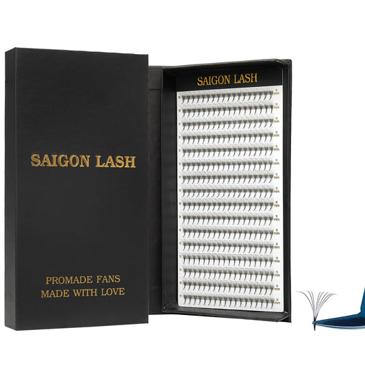 Saigon Lash wispy promade fans 3D-5D-6D-8D deliver dense, customizable volume.