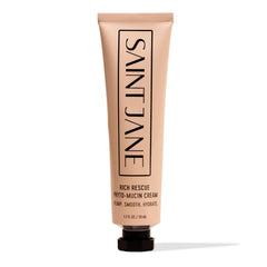 SAINT JANE Rich Rescue Cream bottle shows luxe packaging for hydration