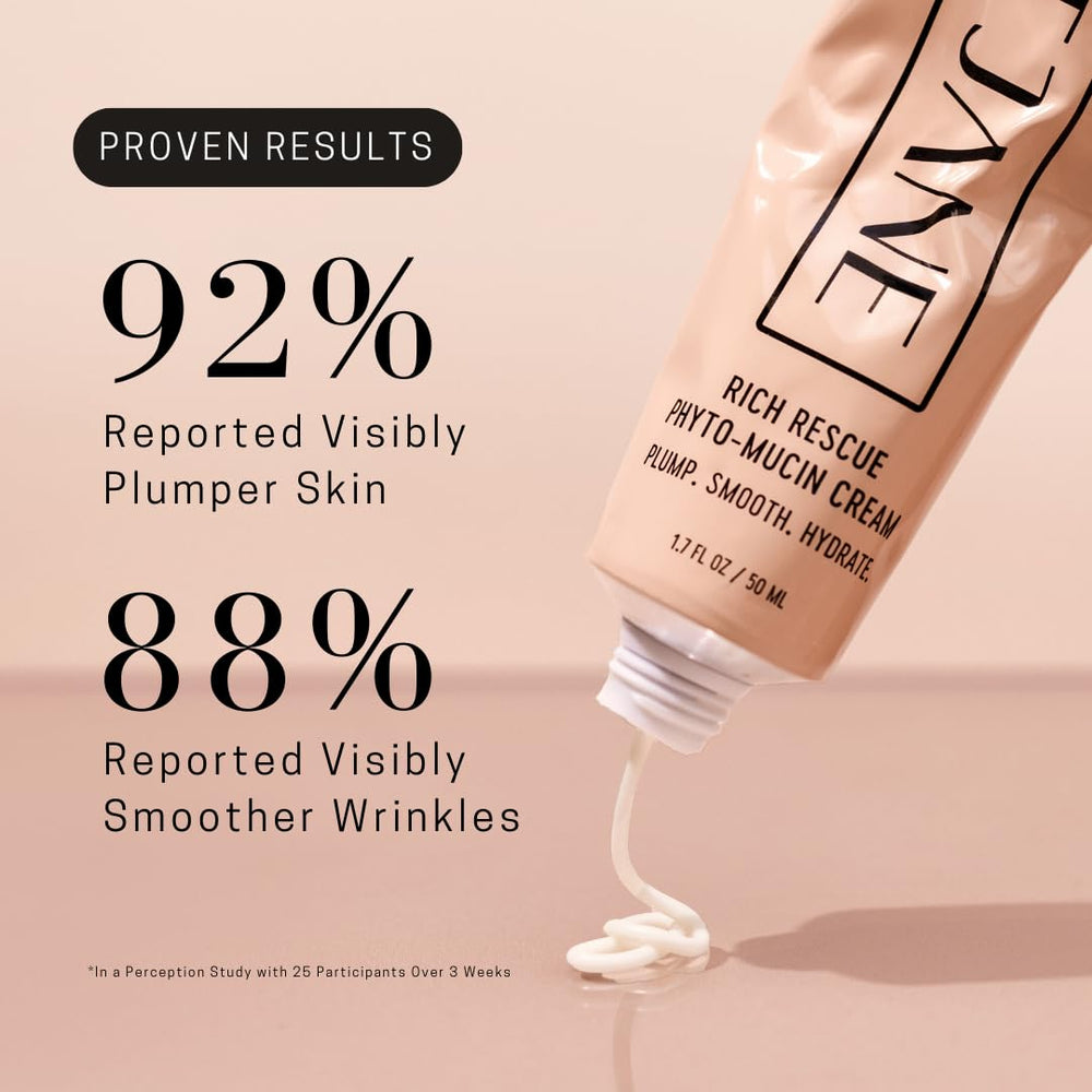SAINT JANE Rich Rescue Cream jar close-up emphasizes premium ingredients