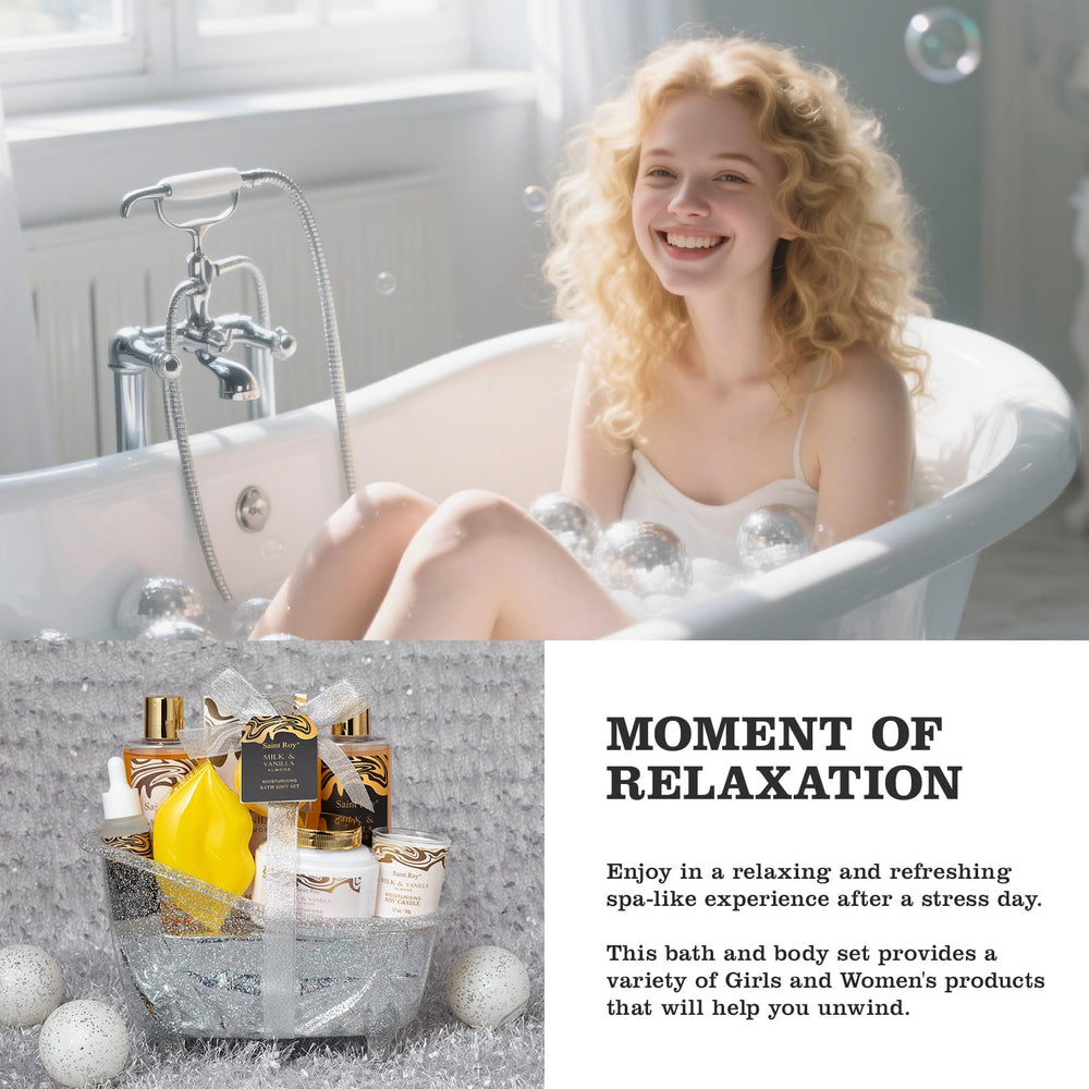 Saint Roy bath salt jar illustrating spa-like bubbles and soothing soak.