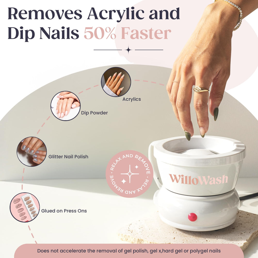 Willowash warming plate preheats acetone for quicker soak-off