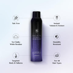 Saints & Sinners Divine Dry Finish Texture Spray mist on hair for easy styling and texture.