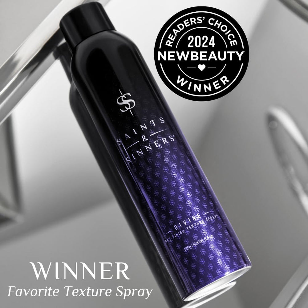 Saints & Sinners Divine Dry Finish Texture Spray root lift action creates volume.