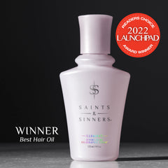 Saints & Sinners Illuminati Divine Shine on hair reveals iridescent shimmer