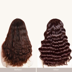 Saints & Sinners Velvet Divine applied to damp hair for sleek styling