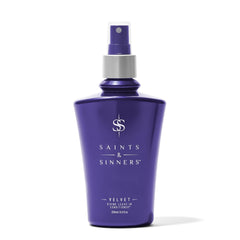 Saints & Sinners Velvet Divine Leave-In Spray bottle for easy detangling and shine.