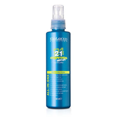 SALERM 21 Express bottle front for easy at-home hydration of damaged hair.