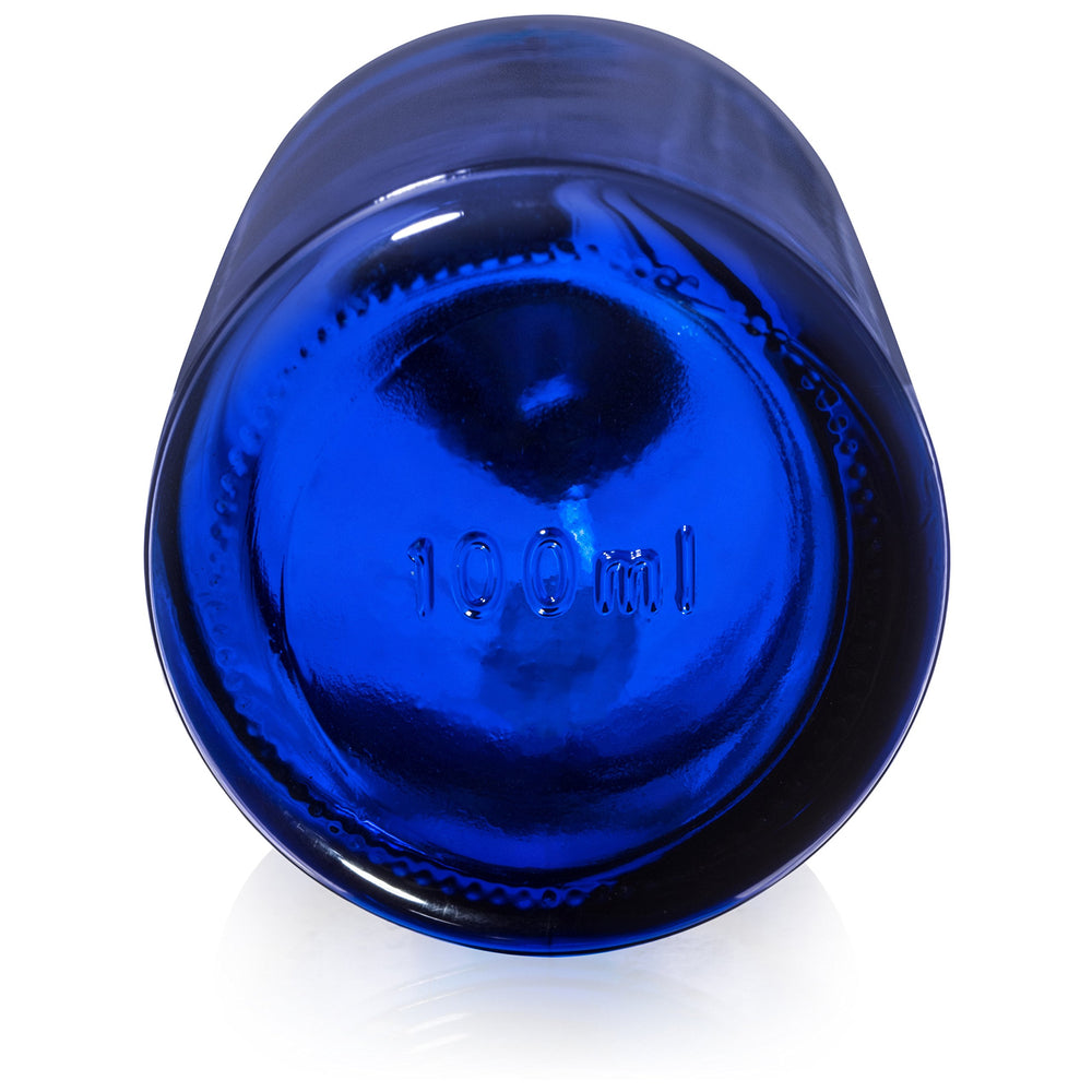 Sally's Organics two-pack blue glass misters travel-ready for beauty products