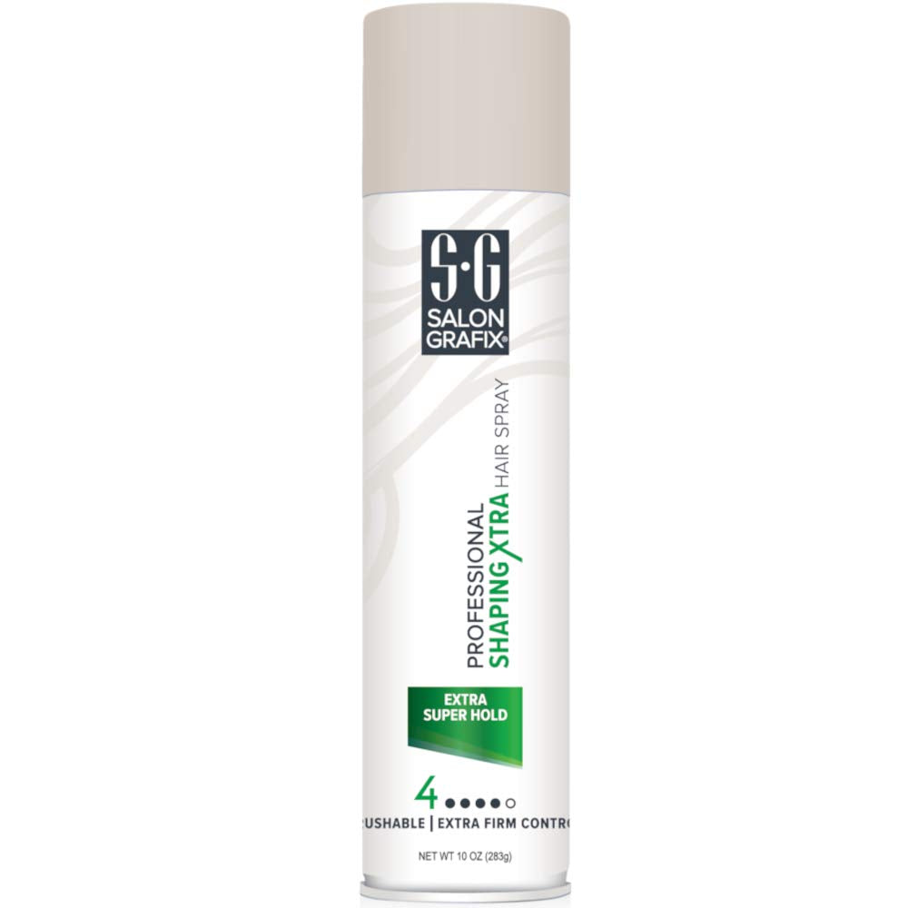 Salon Grafix Profession Shaping Hairspray mist dries quickly with flexible shine.
