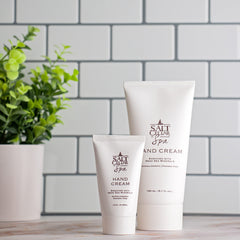 Salt Cellar spa store display showcasing premium hand care products