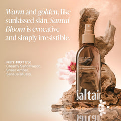 Saltair body mist lifestyle shot showing light, non-greasy body perfume option.