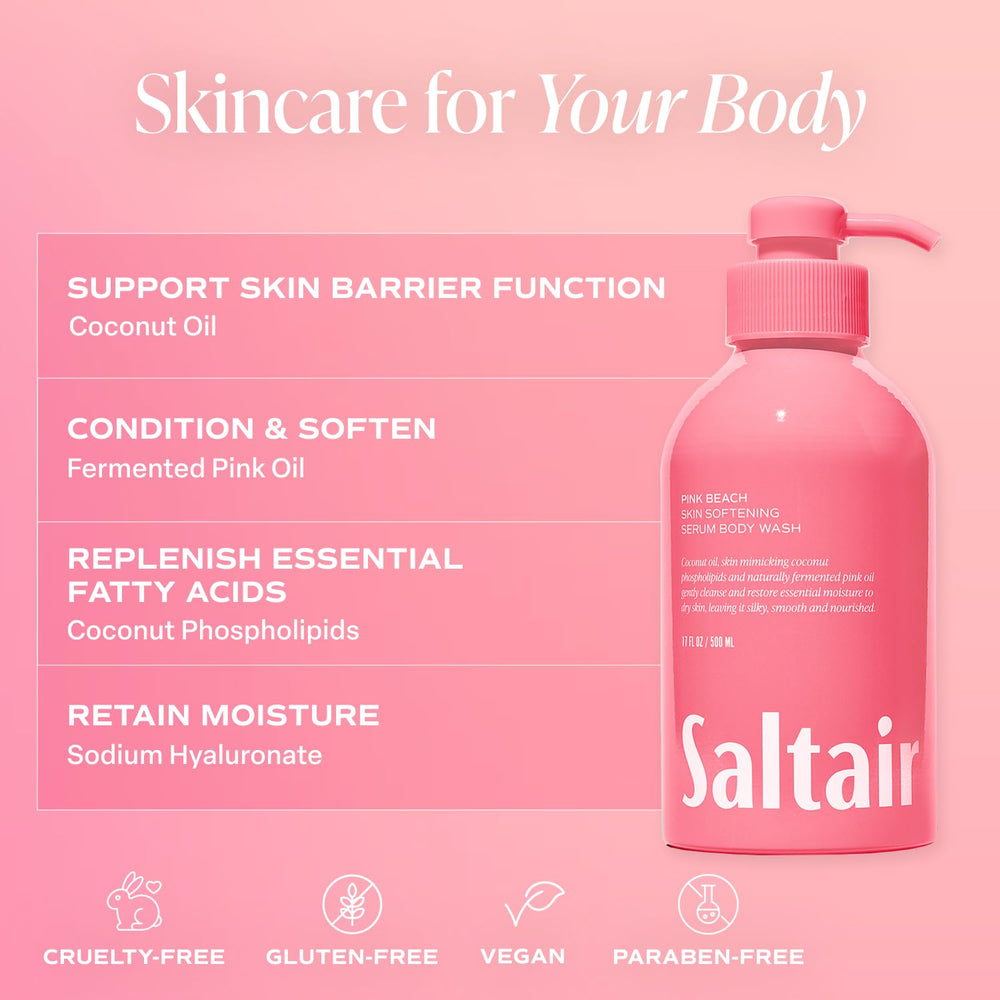 Saltair Lather application demonstrates easy spread for a refreshing shower.