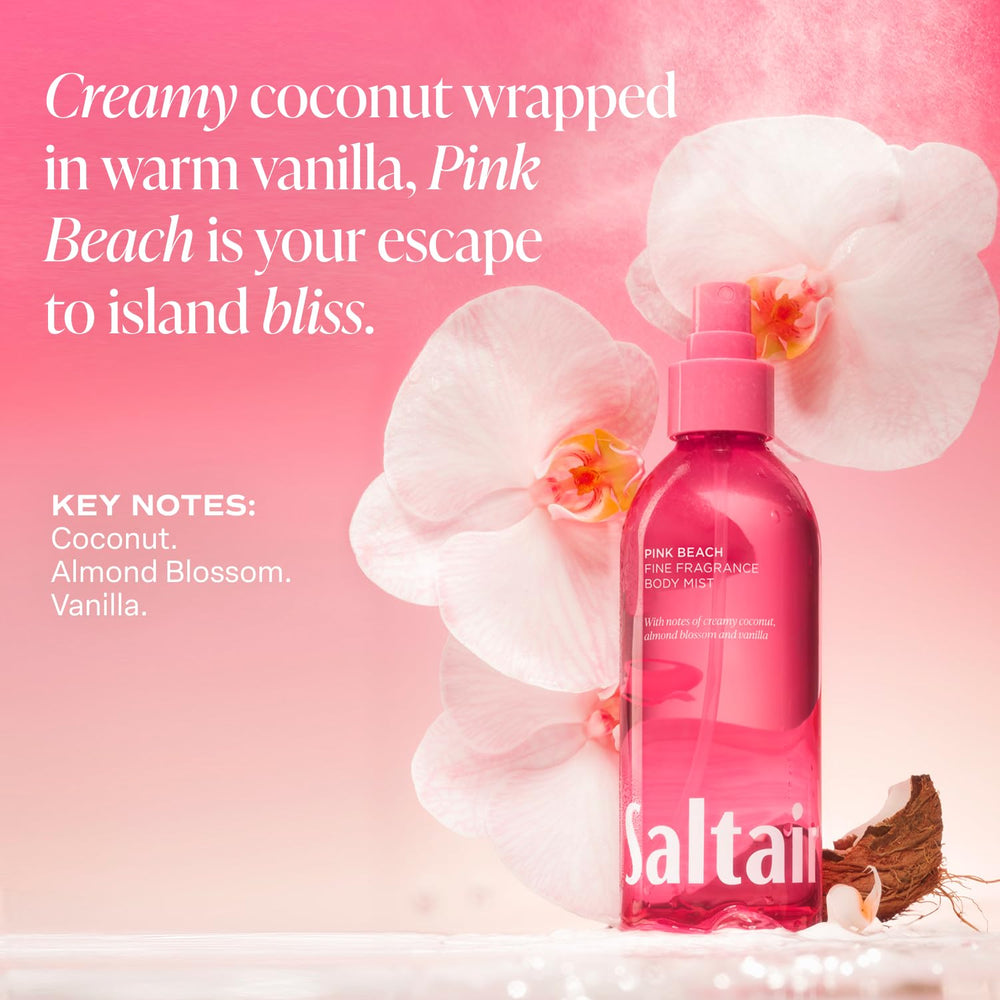 Saltair lifestyle shot with beach vibe and effortless summer fragrance.