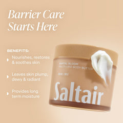 Saltair Multi-Lipid Body Butter with shea butter smooths dry areas with rich emollients.