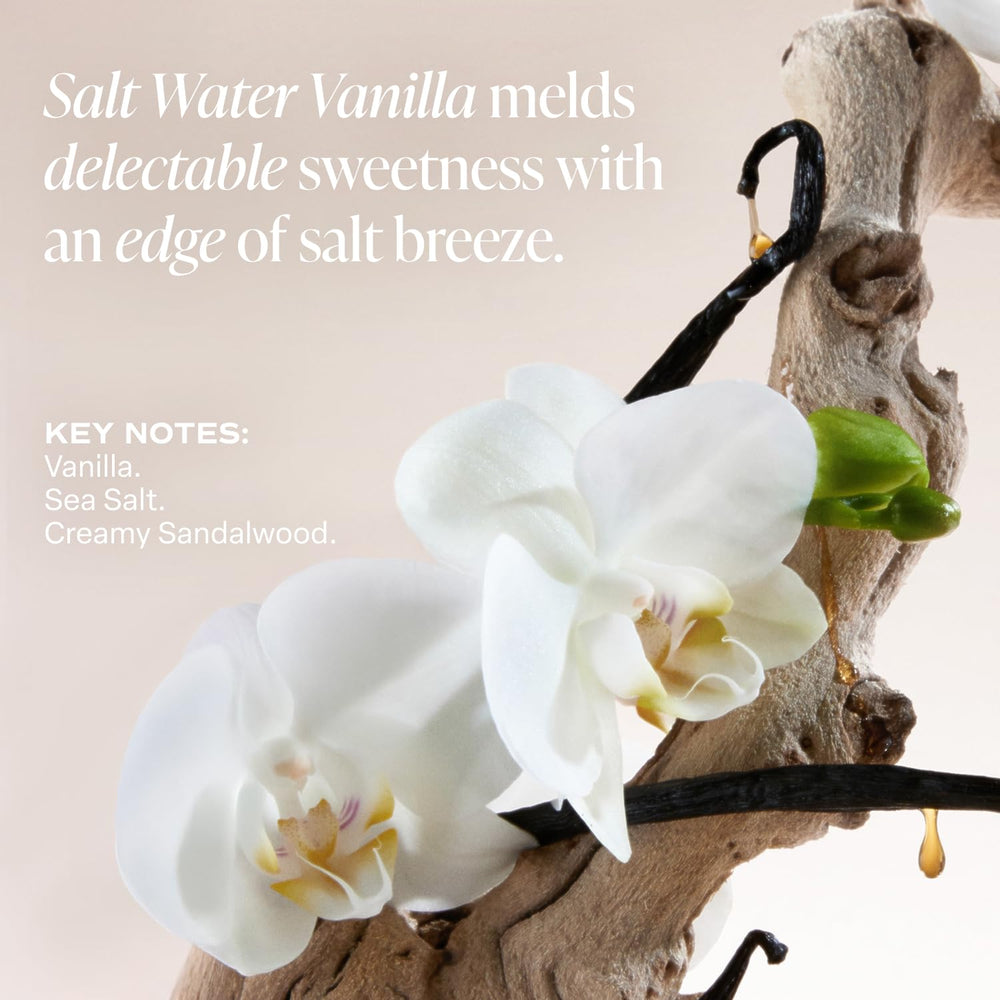 Saltair salt water vanilla fragrance swirl evokes coastal calm and warmth.