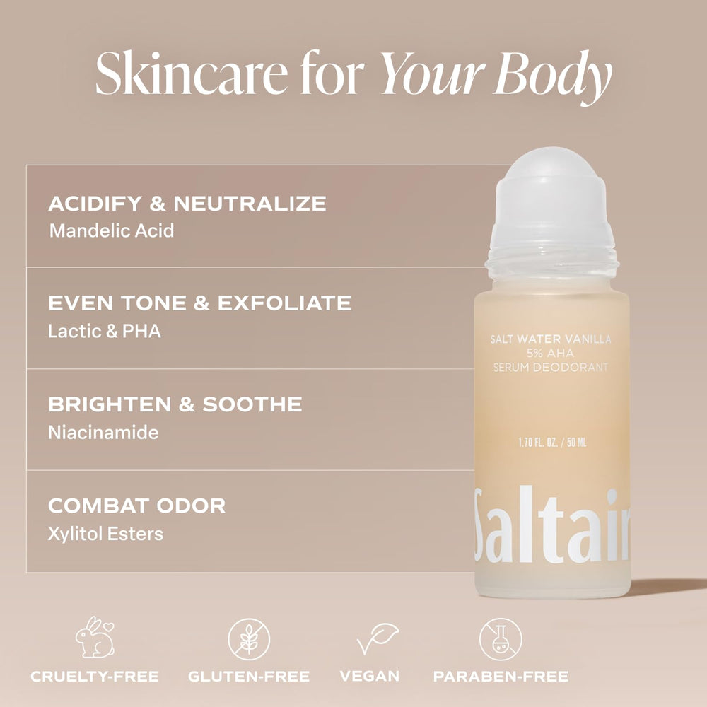 Saltair Serum Deodorant fragrance swirls evoke coastal freshness
