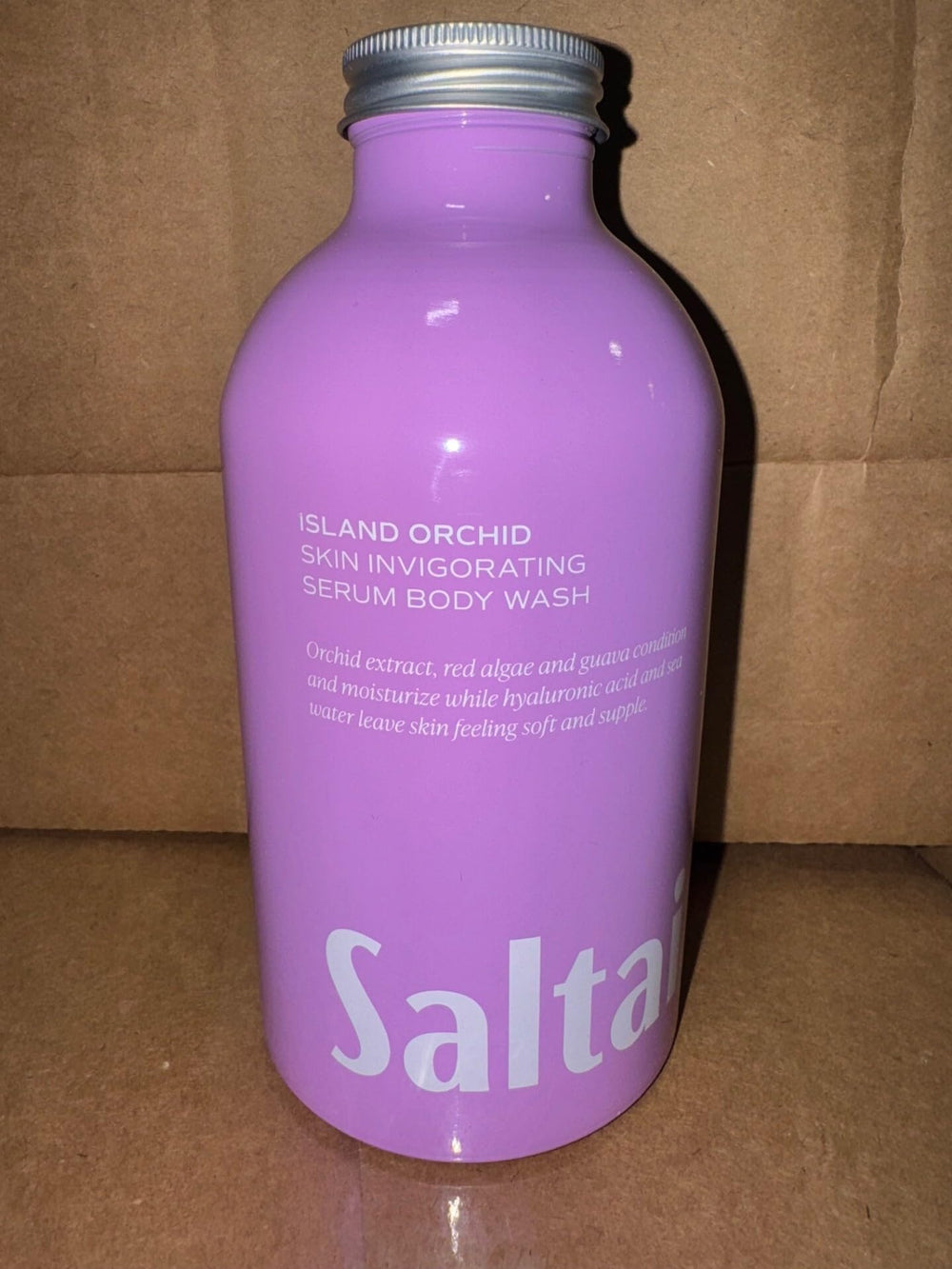Elegant spa-like bathroom setup featuring Saltair Island Orchid.
