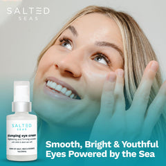 Salted Seas Plumping Eye Cream dispense pump for easy, gentle application