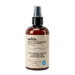Saltie by 30A Sea Salt Texturizing Spray bottle for quick beachy texture.