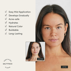 SALTYFACE Tanning Water near the ears for even coverage