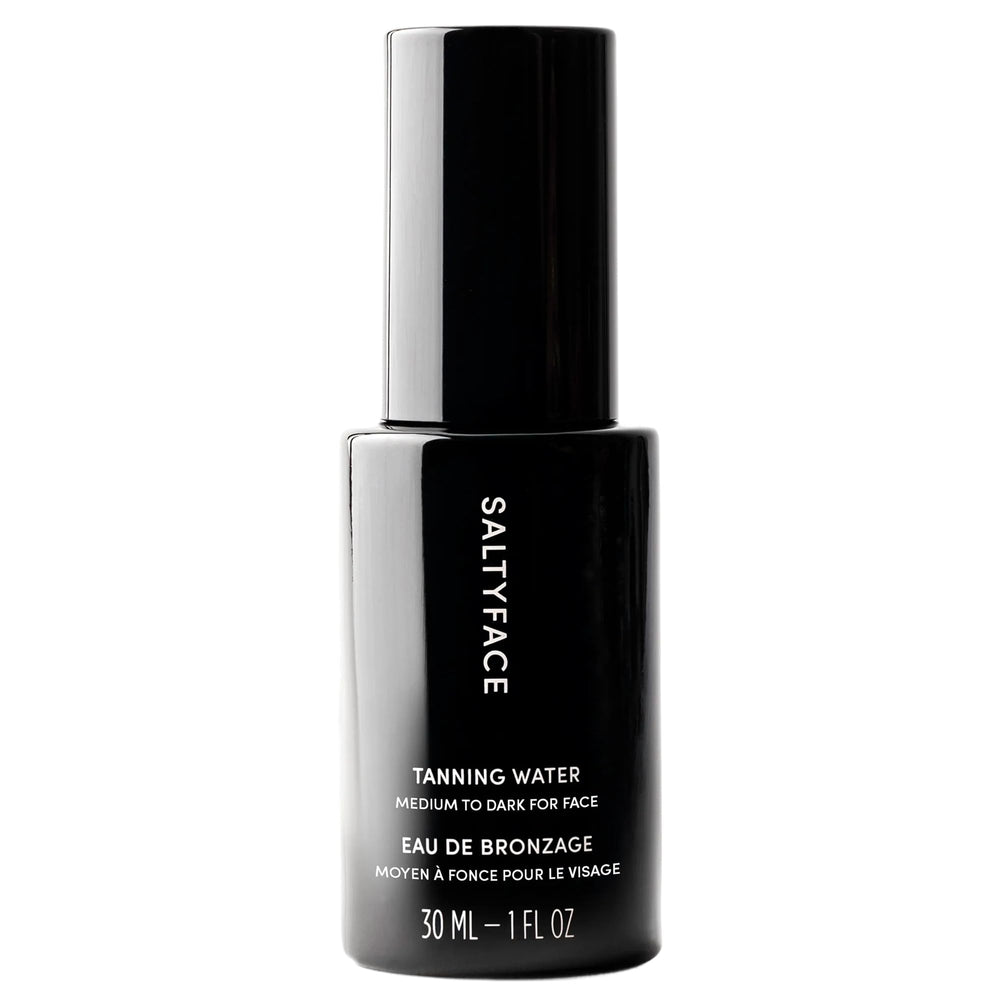SALTYFACE Tanning Water on the face for an even, sun-free glow