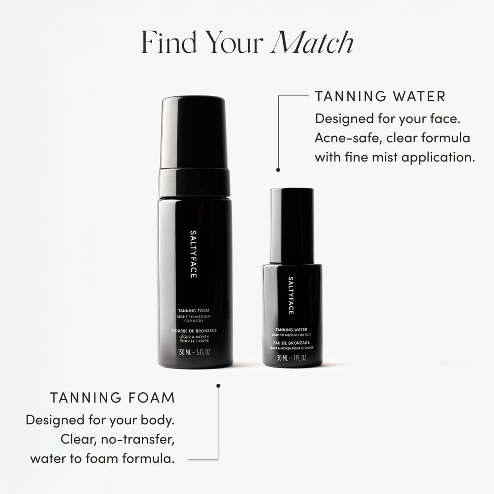 SALTYFACE tanning water aloe cucumber ingredients soothe and hydrate skin