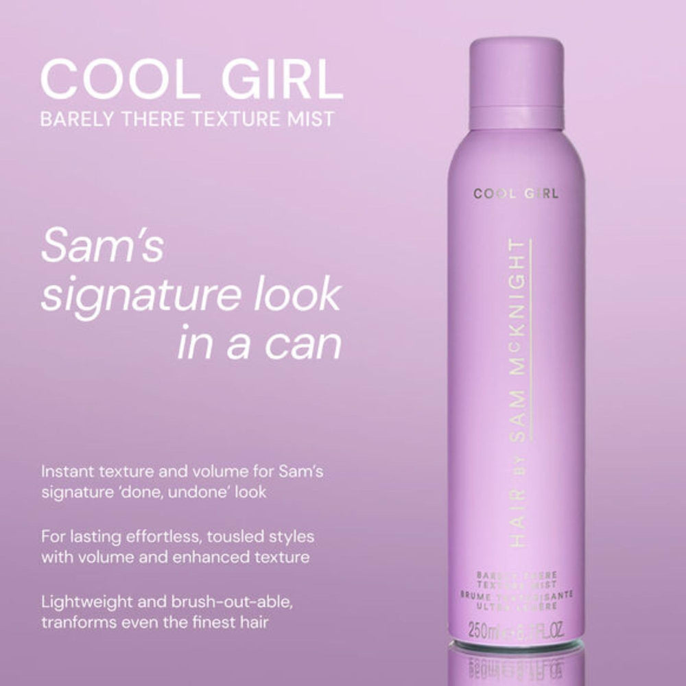 SAM MCKNIGHT Barley There Texture Mist dispenser in action for even coverage.