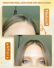 Samnyte hair end comb smooths ends for a tidy finish.