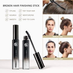 Samnyte hair finishing stick for precise stray hair touch-ups.