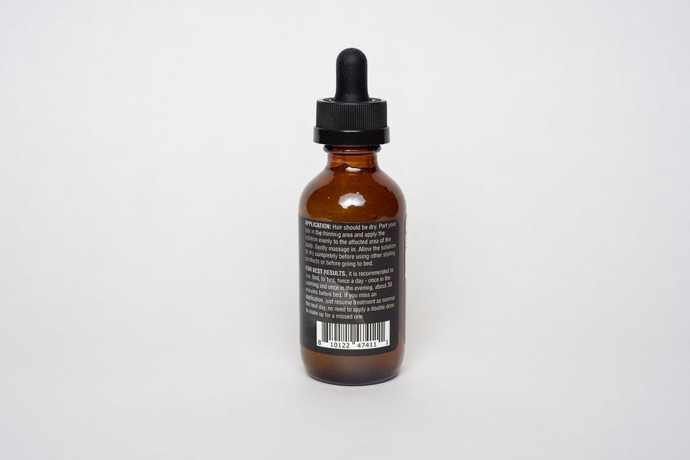 Samson's Apothecary ingredients visual emphasizing scalp nourishment.